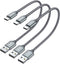JXMOX Short USB C Cable (1ft 3-Pack), USB A to Type-C Charger