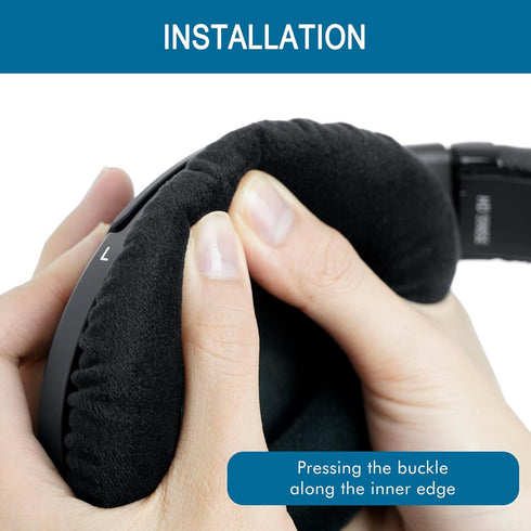 Earpads for Sennheiser HD598/HD518/HD558 Headphones, Velour Ear Pads Cushions Replacement for HD595/HD599 (Black)