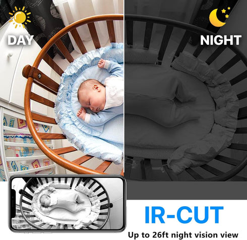 Smallest Wireless WiFi Camera, HD1080P Spy Camera Detector, Portable Baby Monitor, Nanny Cam with Night Vision, Motion