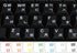 Korean Transparent Keyboard Stickers with Yellow Lettering for PC Computer Laptops Desktop Keyboards