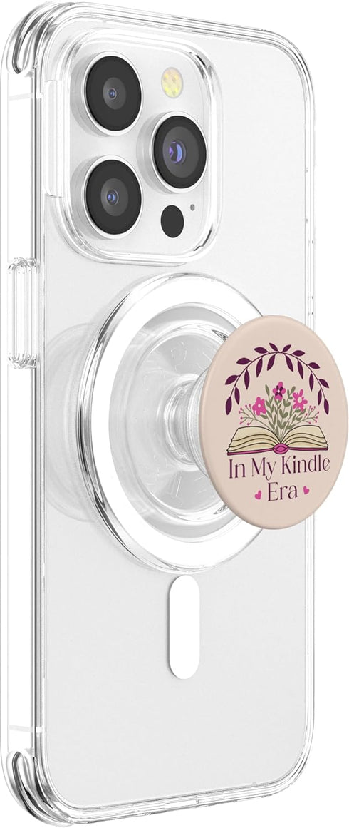 In My Kindle Era Botanical Flowers Book Lover PopSockets PopGrip for MagSafe