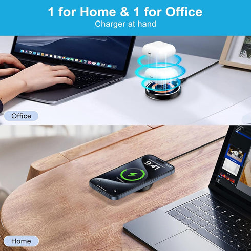 Mag-Safe Samsung S24 Ultra Wireless Charger Fast Charging Pad for Galaxy S24+/S24/S23+/S22/S21/S20/Z Flip 5, Google