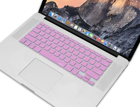 XSKN Korean Language Pink Silicone Keyboard Skin Cover for 2015 and Before Released MacBook Air 13"