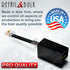 2-Pack RJ11 to RJ45 Adapter, Phone Line to Ethernet for Landline, Fax, DSL Modem Connection (Black, Made in USA)