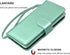 Njjex Galaxy S20 Ultra 5G Wallet Case, PU Leather Flip Cover with 9 Card Slots, Detachable Kickstand, Mint