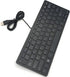 Mini Wired Keyboard (English), Ultra Thin Portable 78 Keys USB Multimedia for Desktop, Laptop, Windows
