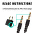 4 Pack Airplane Headphone Adapter - 3.5mm Male to Female Gold Plated for In-Flight Entertainment