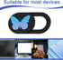 Qulkws 6 0.73''x0.35'' Pcs Webcam Cover Slide Butterfly Design Ultra-Thin Laptop Camera Cover Slide Web Cam Privacy