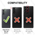 Galaxy S21 Case with Card Holder, Silicone Hybrid Protective Wallet Cover for Samsung Galaxy S21 - Black