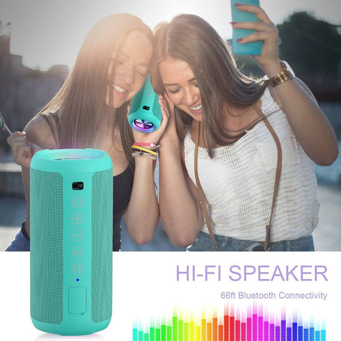 Ortizan Portable Bluetooth Speakers, Waterproof IPX7 Wireless Speaker with 24W Stereo Sound, 30H Playtime, Bluetooth