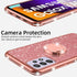Samsung Galaxy A52 5G Case by nancheng, Cute Slim TPU Silicone with Kickstand, Bling Diamond Ring & Strap (Rose Gold)