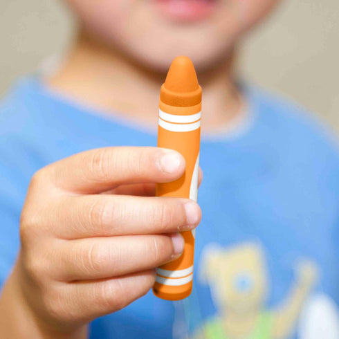 KinderStylus by BoxWave - Crayon Shaped Stylus Pen for iPad, Apple iPad, Thick Kids Stylus - Orange