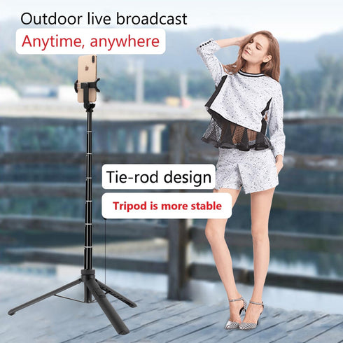 66" Selfie Stick Tripod for Cell Phone & Camera, Expandable Tripod with Remote Control, Portable for iPhone/Gopro