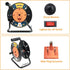 EP Extension Cord Storage Reel with 4-Grounded Outlets, Heavy Duty Open Cord Reel for Power Cords