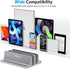 OMOTON Updated Dock Version Vertical Laptop Stand, Adjustable Desktop Holder for MacBook/Surface/Samsung/HP/Dell/Chrome