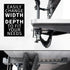 VIVO Clamp-on Under Desk Cable Net, 91 cm Workstation Wire Organizer for Home and Office, Black, DESK-AC36MH