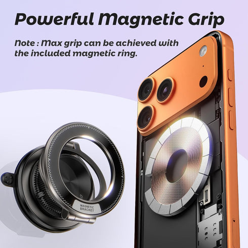 Alviera 360Adjustable 17 16 15 14 13 12 Magnetic Suction Phone Mount for MagSafe Case, Car Phone Holder for iPhone Pro