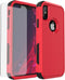 Heavy Duty Drop Protection Case for iPhone XR, 3-Layers Rugged Case with Tempered Glass Screen Protector