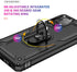Military Grade Drop Impact Case for Samsung Galaxy A52 5G, 360 Metal Rotating Ring Kickstand Holder Armor Cover (Black)