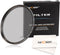K&F Concept 37mm Polarizing Filter - Circular Polarizer 37mm Super Slim Multi Coated Glass CPL Filter + Microfiber