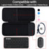 Hard Carry Case for Logitech Pebble Keys 2 Combo K380s K380 Wireless Keyboard + M350 Pebble Mouse (Black Case)