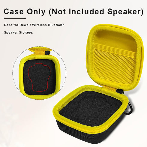 Hard Case for DEWALT Wearable Bluetooth Speaker, Magnetic Clip-On Wireless Portable Mini Speaker Protective Holder Bag