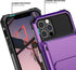 Nvollnoe for iPhone 12/12 Pro Case with Card Holder, Dual Layer Heavy Duty Shockproof Wallet Case with Hidden Slot