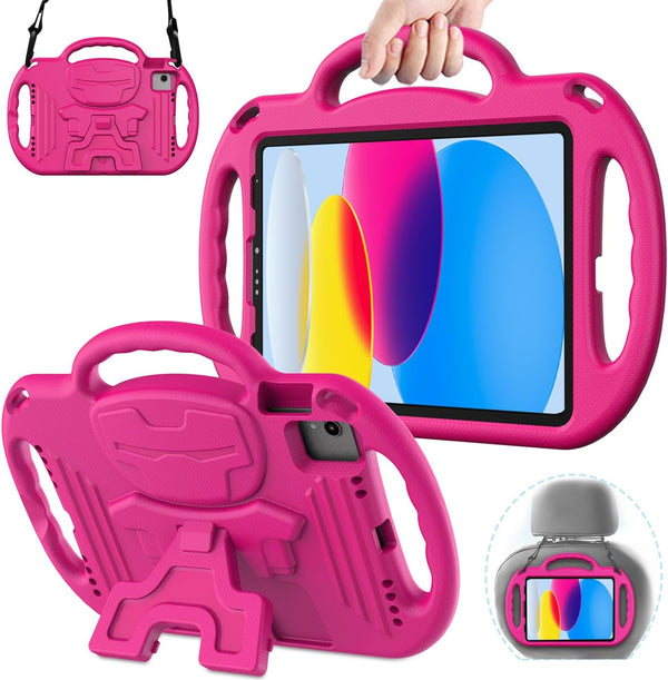 AVAWO Kids Case for iPad 11th Generation 11 Inch 2025 & iPad 10th Generation 10.9" 2022, Shockproof Rugged Cover Rose