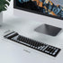 sungwoo Wireless Silicone Keyboard, 2.4GHz Wireless, Foldable Rollup Waterproof Dustproof Lightweight for Travel (Black)