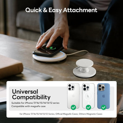Grippopso for MagSafe Phone Grip, Magnetic Phone Grip Holder Built-in Phone Stand, Magnetic Collapsible Expandible