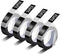 4 Pack Compatible Dymo 3D Plastic Embossing Labels 1741670, White on Black Embossing Tape