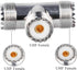 UHF Triple Tee Connector UHF Female to Dual UHF Female 3 Way Splitter Coax Adapter PL259 SO239 T Shape Adapter, 2 Pack
