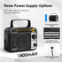 LEOTEC AM FM Radio with Bluetooth - Portable Vintage Transistor Radio, Rechargeable Battery/4 AA Cell Battery