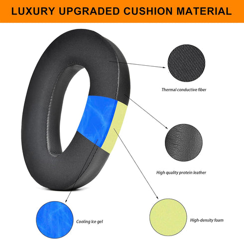 PXC550 Ear Pads, Cooling Gel Replacement Cover Cushions for Sennheiser PXC480 PXC 550 PXC 550-II Wireless Headset