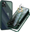 UBUNU for iPhone 12 Pro Max Case with Screen Protector, 360 Full Body Protection Dual Layer Clear Cover, Green