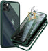 UBUNU for iPhone 12 Pro Max Case with Screen Protector, 360 Full Body Protection Dual Layer Clear Cover, Green
