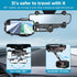 Car Rear View Mirror Phone Holder, 360° Rotatable & Retractable Clip Mobile Mount, Multifunctional GPS Holder, Universal