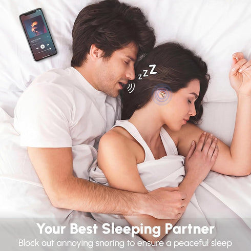 6.0 Sleep Earbuds for Side Sleepers, Invisible Sleep Headphones, ENC Noise Blocking, Wireless Bluetooth with LED Power
