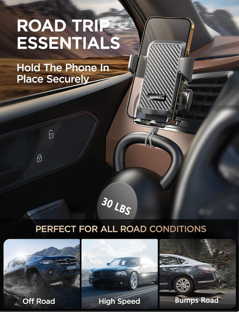 Wireless Car Charger 15W Fast Charging Auto Clamping Cell Phone Holder Mount Vent for iPhone 15 14 13 12 Mini Pro Max