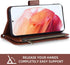 Asuwish Wallet Cover for Samsung Galaxy S21 5G 6.2 inch, Flower Leather Flip with Tempered Glass Screen Protector
