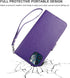 Bocasal Detachable Wallet Case for iPhone 13 Pro Max, RFID Blocking Card Slots, Premium PU Leather, Purple