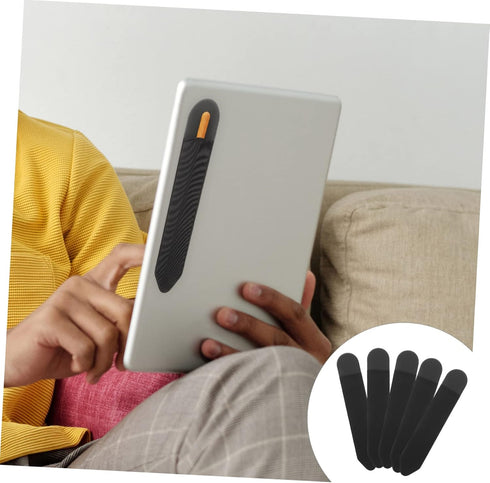 5pcs Adhesive Pen Cap Stylus Sleeve, Protective Pouch Compatible with Pencil Holder Elastic Stylus Pocket