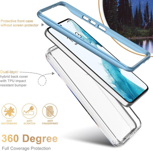 Esdot Snow Mountain Case for Samsung Galaxy S22 Plus, Passing 21ft Drop Test, Fashionable Designs for Women Girls