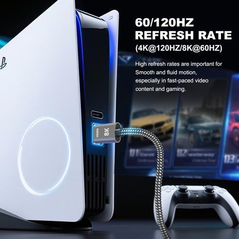 TagBreet 8K 2.1 30 /9M, 48Gbps 4K 240Hz 165Hz 144Hz 120Hz, 8K 60Hz, HDR10+, HDCP2.3|, PS5 HDMI Cable ft Ultra High