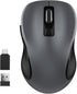 WisFox 2.4G Wireless Mouse for Laptop, Ergonomic Computer Mouse with USB Receiver and Type-C Adapter, 3 Adjustable