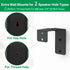 Speaker Stand Pair for LG Rear Speaker - Height Adjustable Floor Stand for Surround Sound Speakers