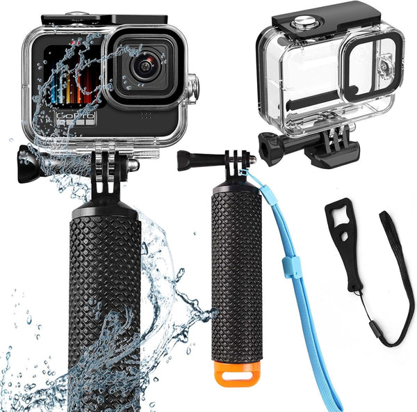 60M/196FT Waterproof Housing Case for Go Pro Hero12 Black/Hero11 Black/Hero10 Black/Hero9 Black, Protective Underwater