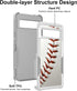 Google Pixel 7 Case, Baseball Sports White Pattern Shock-Absorption Hard PC and Inner Silicone Hybrid Dual Layer Armor