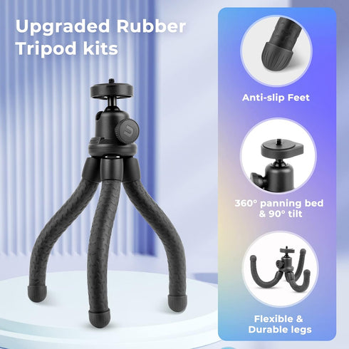 UBeesize Phone Tripod, 12 Inch Flexible Cell Phone Tripod Stand Holder with Wireless Remote Shutter & Universal Phone