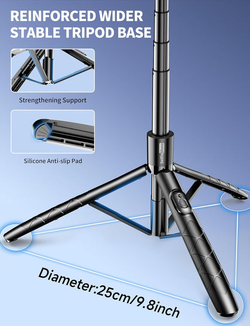 SelfieShow 71" 17/16/15/14/13/Android/Camera Aluminum Phone Tripod, Travel Tripods for iPhone with Remote, Extendable